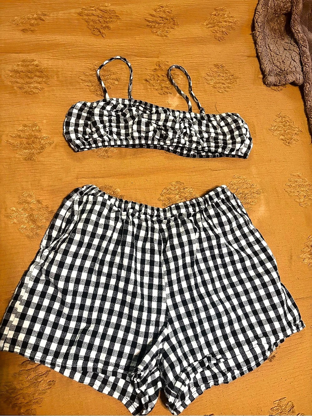 Checkered Bikini Set in Black & White Like New